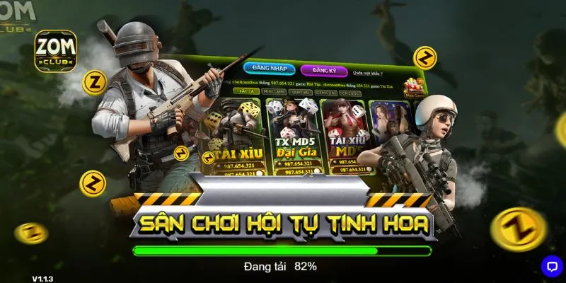 Giao diện Zomclub đổi thưởng đang hot